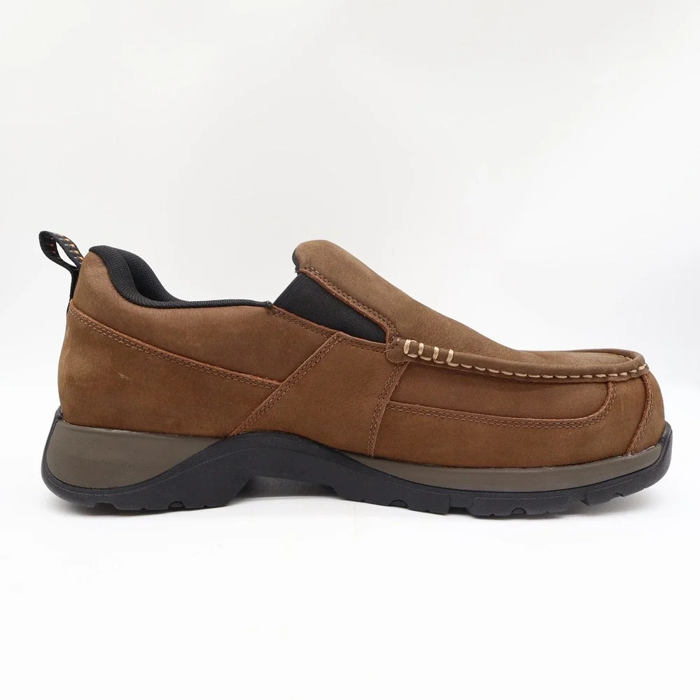 Ariat Work Edge LTE Slip-On Work Shoes Men 12 EE Wide Comp Toe Brown NWT
